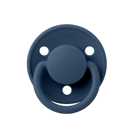 BIBS Пустышка De Lux Latex 6+ месяцев - Steel Blue