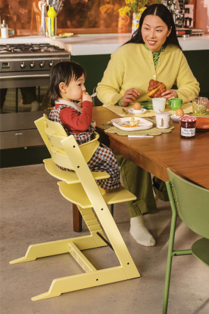 Оригинальный комплект Stokke Tripp Trapp Lemon Yellow с Baby Set 2 и подушкой Lemon Daze