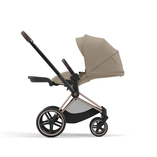Cybex Детская коляска Priam IV Rosegold 2 в 1 Cozy Beige + спальный блок Lux Carry Cot