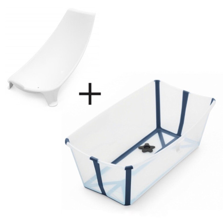 Stokke Складная ванночка + поддержка Flexi Bath Bundle - Transparent Blue