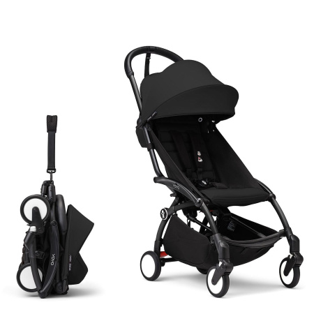 Stokke YOYO3 коляска универсальная 2в1 с мягкой люлькой Black/Black