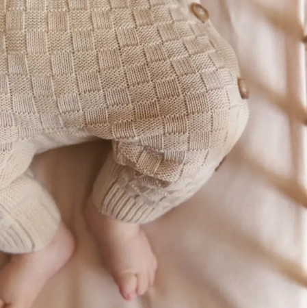 Loomknits Комбинезон детский из шерсти мериноса Кремовый 