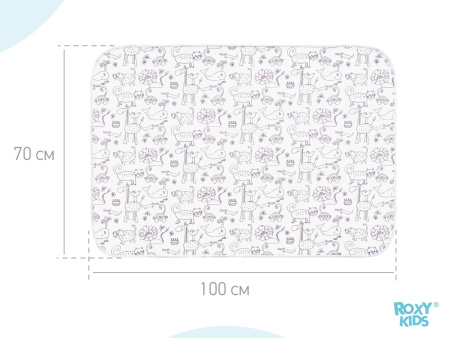 Roxy Kids Клеенка наматрасник с резинками ZOO 70х100 (2 шт)