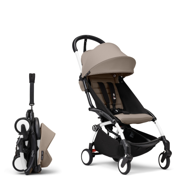 Stokke YOYO3 прогулочная коляска White Taupe белая бежевая