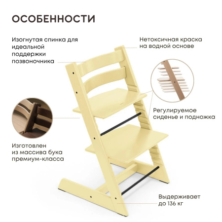 Оригинальный комплект Stokke Tripp Trapp Lemon Yellow с Baby Set 2 и подушкой Lemon Daze