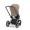 Cybex Детская коляска Priam IV Chrome Brown 2 в 1 Cozy Beige + спальный блок Lux Carry Cot