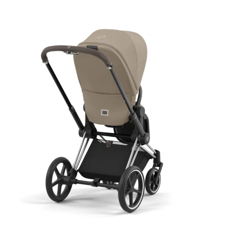 Cybex Детская коляска Priam IV Chrome Brown 2 в 1 Cozy Beige + спальный блок Lux Carry Cot