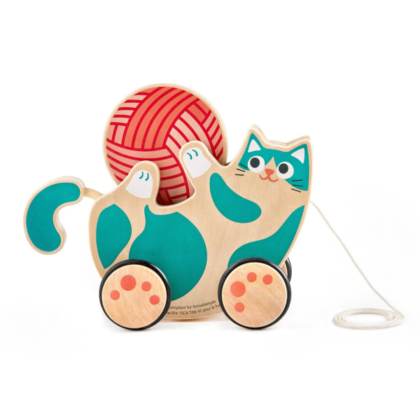 Hape Игрушка для малышей каталка/погремушка Игривый котенок