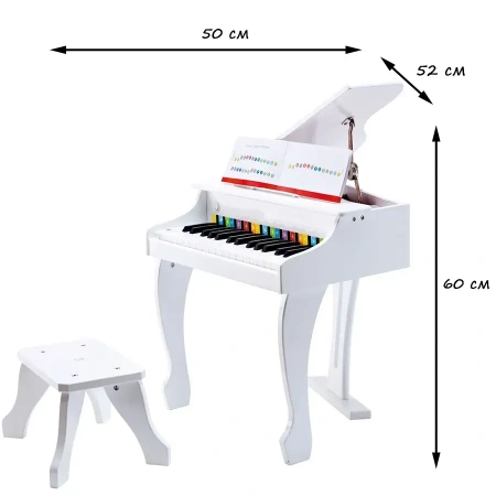 Hape Музыкальная игрушка рояль Делюкс, белый
