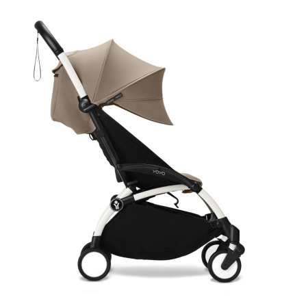 Stokke YOYO3 White Taupe белая рама и бежевый прогулочный блок