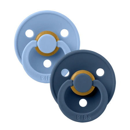 BIBS Набор пустышек Colour 6-18 месяцев 2шт. - Sky Blue/Steel Blue
