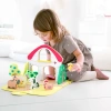 Hape Развивающая игрушка для детей "На ферме", коврик и фигурки животных