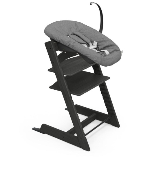Stokke Tripp Trapp стульчик для кормления Black с Newborn Set