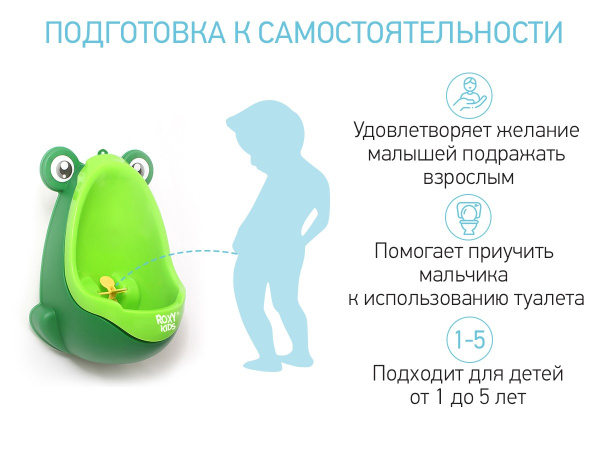 Roxy Kids Писсуар на присосках Лягушка с прицелом 
