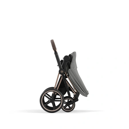Cybex Детская коляска Priam IV Rosegold 2-в-1 Mirage Grey + спальный блок Lux Carry Cot