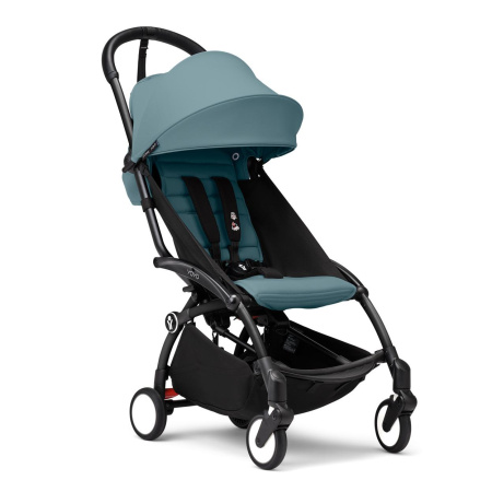 Stokke YOYO3 коляска универсальная 2в1 с мягкой люлькой Black/Aqua