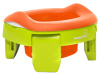 Roxy Kids Дорожный горшок HandyPotty 3-в-1 с многоразовой вкладкой - Зеленый/оранжевый