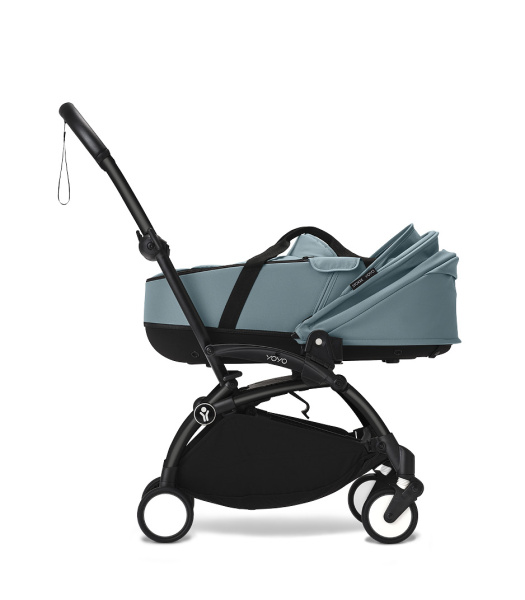 Stokke YOYO³ коляска универсальная 2 в 1 с каркасной люлькой Bassinet Black/Aqua