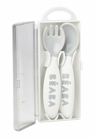 Beaba Эргономические вилка+ложка SET OF 2 2ND AGE FORK +