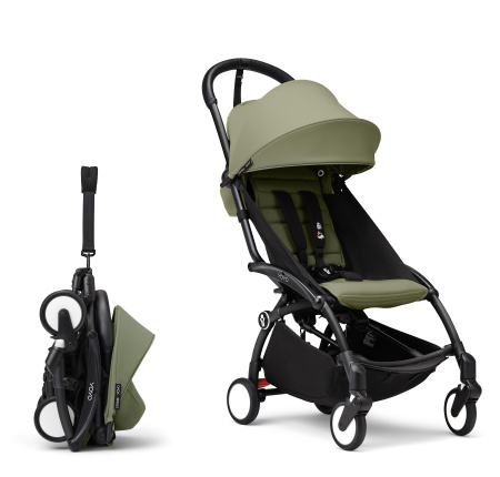 Stokke YOYO3 коляска универсальная 2в1 с мягкой люлькой Black/Olive