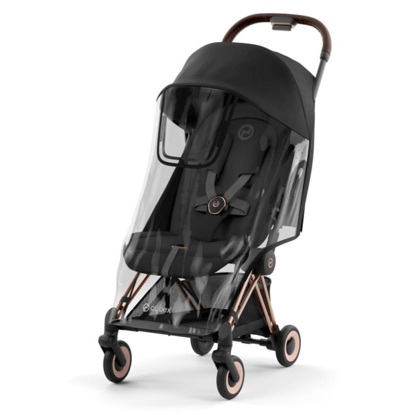 Cybex Детская коляска Coya Rosegold с дождевиком Sepia Black