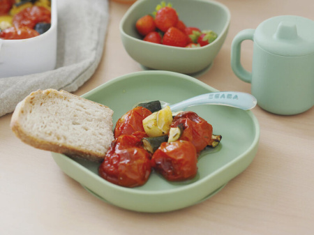 Beaba Тарелка из силикона ASSIETTE SILICONE - SAGE GREEN