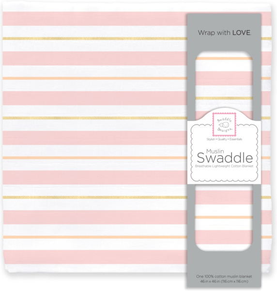 3 Color Stripe with Touch of Gold Shimmer