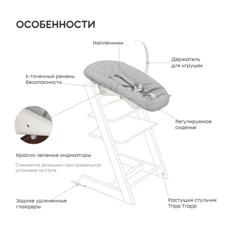 Оригинальный комплект Stokke Tripp Trapp Natural с Newborn Set