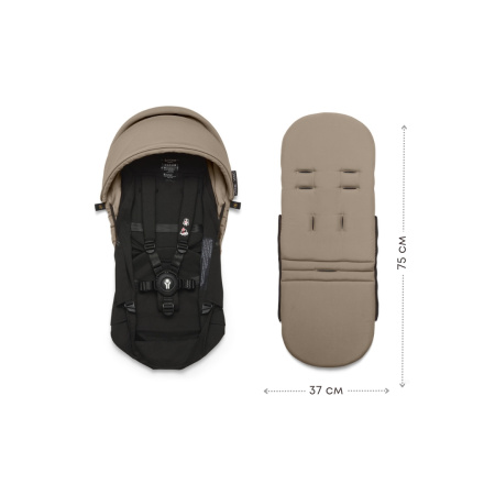 Stokke YOYO³ 2 в 1 White/Taupe с мягкой люлькой для новорождённого
