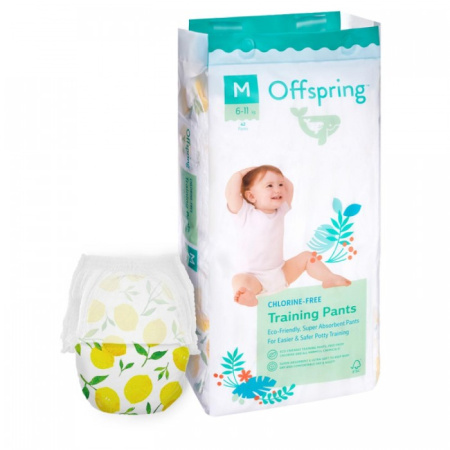 Offspring трусики-подгузники, M 6-11 кг. 42 шт. - Лимоны