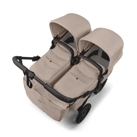 Bugaboo Коляска для двойни Donkey 6 Twin, BLACK/DESERT TAUPE MELANGE