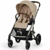 Cybex Детская коляска Balios S Lux TPE 2-в-1 c дождевиками Almond Beige