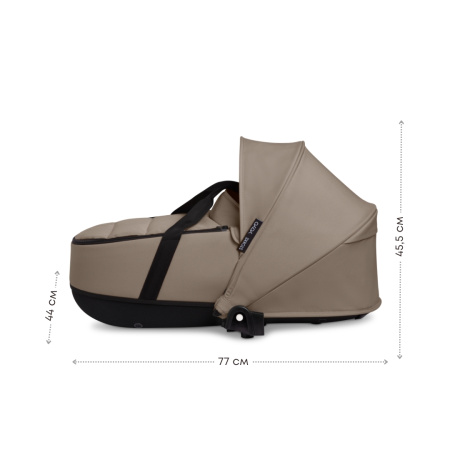 Stokke YOYO³ 2 в 1 Black/Taupe с каркасной люлькой Bassinet