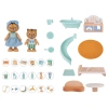 Hape Игровой набор Мини-дом: Веселая семья тигров Майло и Мелоди, 11 предметов