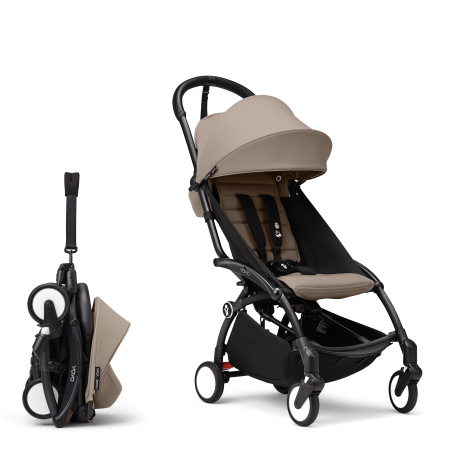 Stokke YOYO3 коляска универсальная 2в1 с мягкой люлькой Black/Taupe