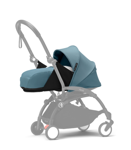 Stokke YOYO³ коляска универсальная 2 в 1 с мягкой люлькой Newborn Pack White/Aqua