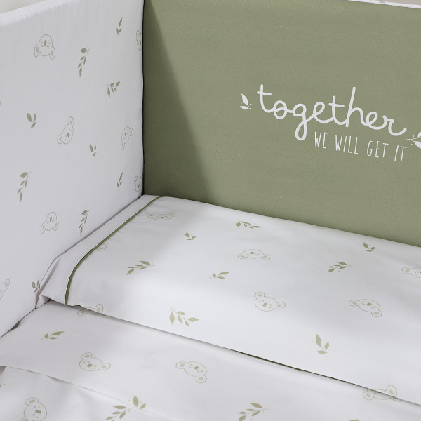Micuna Бортики и покрывало для кроватки TX-1650 GREEN LIFE 120*60