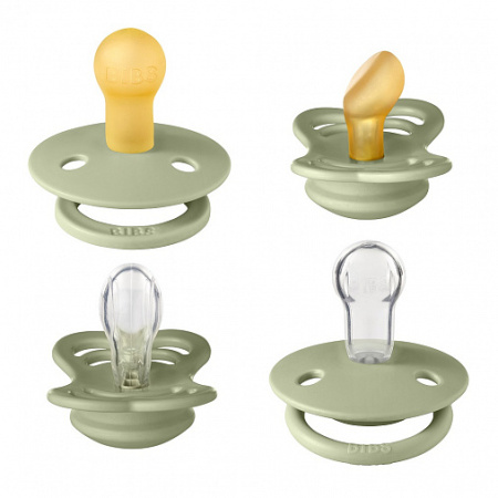 BIBS Набор пустышек Try-it collection 4шт. - Sage