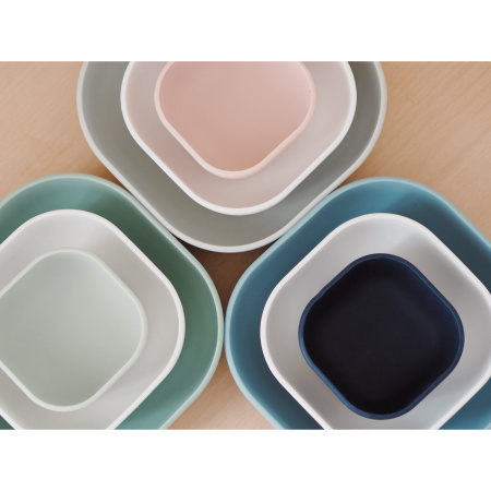Beaba Набор из 3 детских тарелок, силикон BOLS SILICONE GIGOGNES