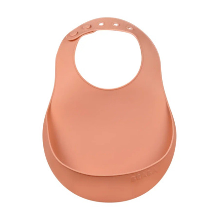 Beaba Детский нагрудник силиконовый BAVOIR SILICONE (Beaba Детский нагрудник силиконовый BAVOIR SILICONE -  TERRACOTTA)