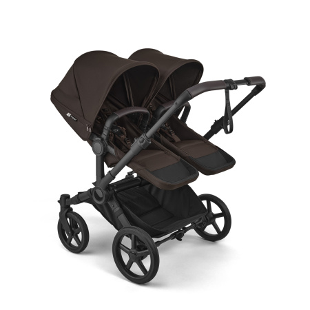 Bugaboo Коляска для двойни Donkey 6 Twin, BLACK/COCOA BROWN-COCOA BROWN