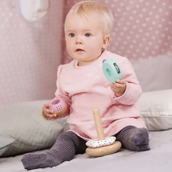 Hape Серия Пастель Детская развивающая игрушка пирамидка