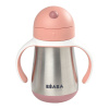 Beaba Поильник термос TASSE PAILLE INOX 250 ML. - OLD PINK