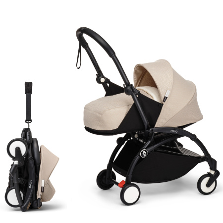 Stokke YOYO3 коляска универсальная 2в1 с мягкой люлькой Black/Bonpoint