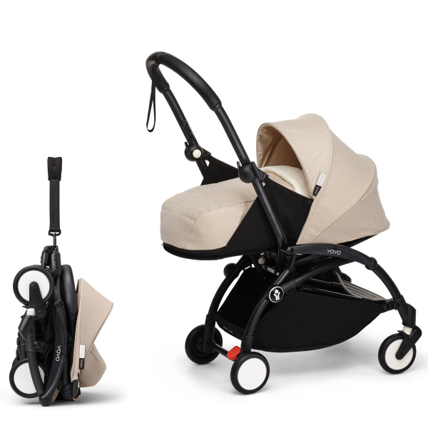 Stokke YOYO3 коляска универсальная 2в1 с мягкой люлькой Black/Bonpoint