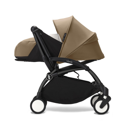 Stokke YOYO3 коляска универсальная 2в1 с мягкой люлькой Black/Toffee