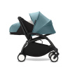 Stokke YOYO3 коляска универсальная 2в1 с мягкой люлькой Black/Aqua