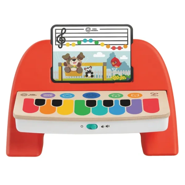 Hape Музыкальная игрушка для малышей Пианино, 7 клавиш, сенсорное, красное