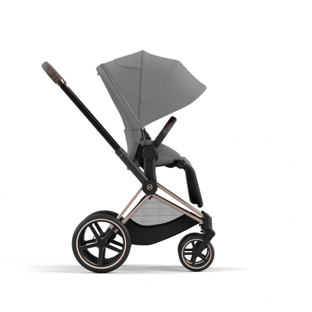 Cybex Детская коляска Priam IV Rosegold 2-в-1 Mirage Grey + спальный блок Lux Carry Cot