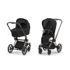 Cybex Детская коляска Priam IV Rosegold 2-в-1 Sepia Black + спальный блок Lux Carry Cot